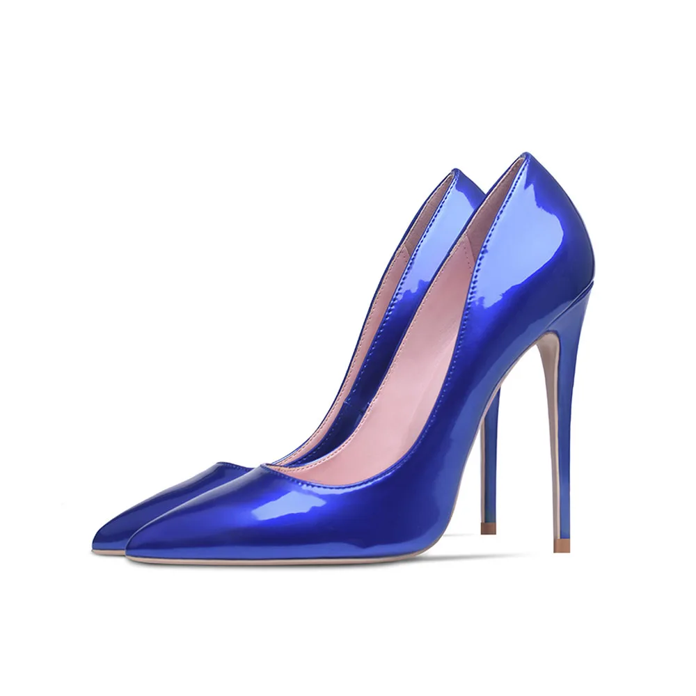 Tacones/женские туфли-лодочки на высоком каблуке 12 см; пикантные женские свадебные туфли на шпильке с острым носком; Talon Femme; черные туфли на каблуке; большие размеры
