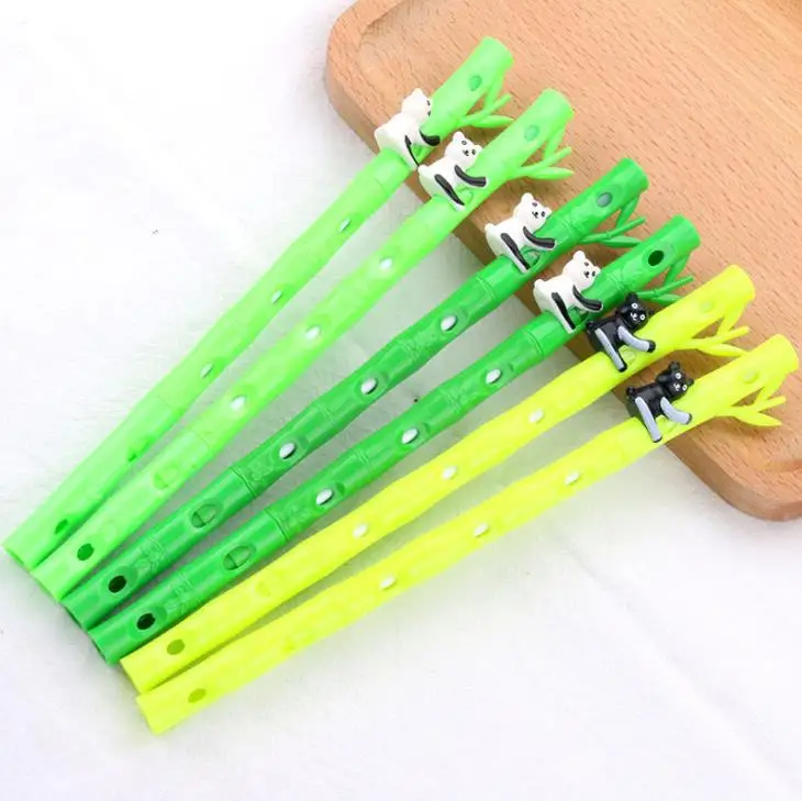 3 шт./компл. Kawaii Animal Panda Bamboo Plastic Gel черные чернила для ручек нейтральная ручка