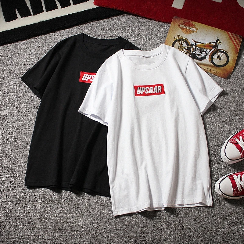 Новый 2018 высокое качество письмо печать Футболки для Для женщин модные женские