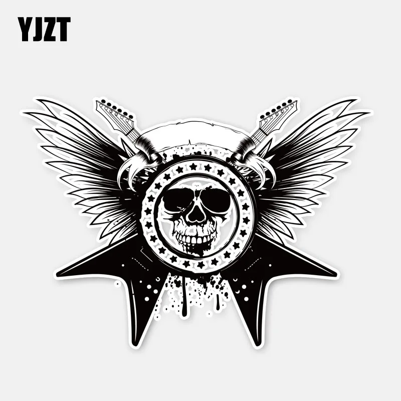 

YJZT 13 см * 9,2 см автомобильный Стайлинг черно-белый значок оконный шлем ПВХ автомобильная наклейка 6-3060