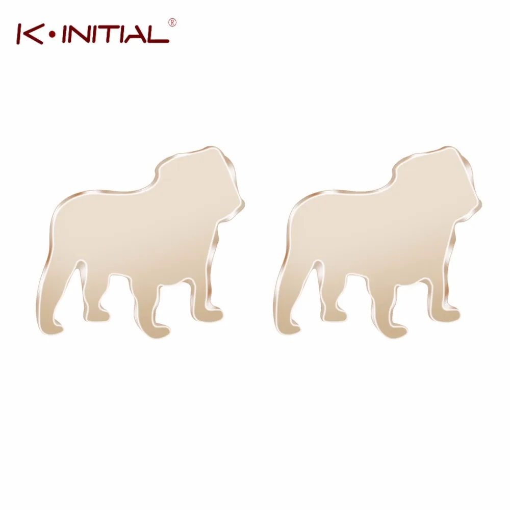 Kinitial 1 пара милая собака породы бульдог серьги женские с ушками Bijoux массивные