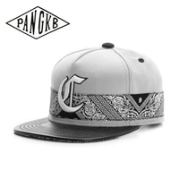 pangkb brand big c cap gray letter snapback hat hip hop headwear for men women adult outdoor casual sun baseball cap
