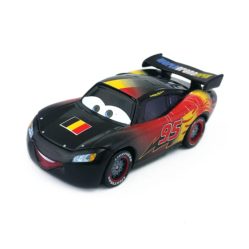 Disney Pixar Cars No.95 Lightning Mcqueen металлический литой игрушечный автомобиль с рисунком 1:55