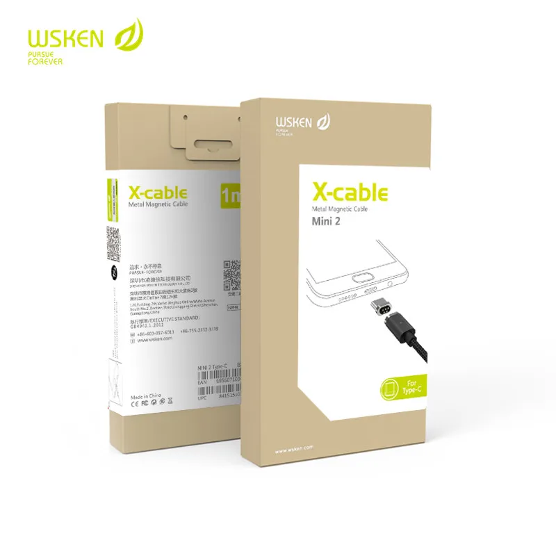 Оригинальный WSKEN Тип C Магнитный USB кабель быстрой зарядки магнит Зарядное