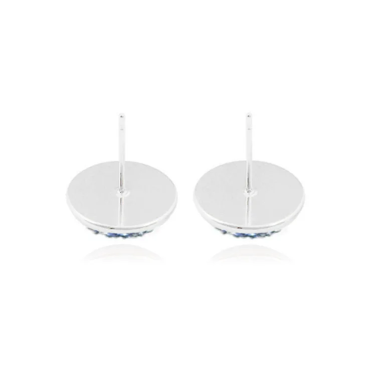 Новые винтажные круглые серьги гвоздики с искусственным камнем 9 цветов