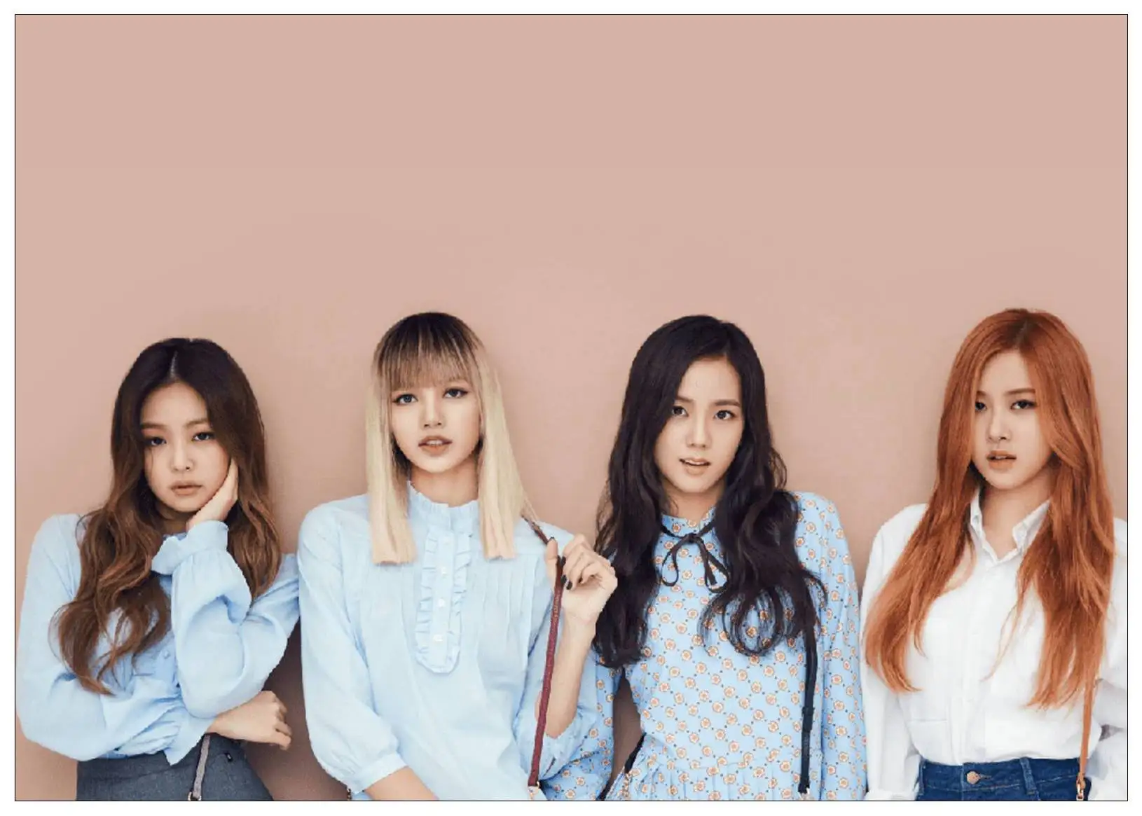 Kpop черные Розовые настенные плакаты Наклейки белая мелованная бумага принты живопись украшение дома гостиная спальня бар Домашний настенное искусство