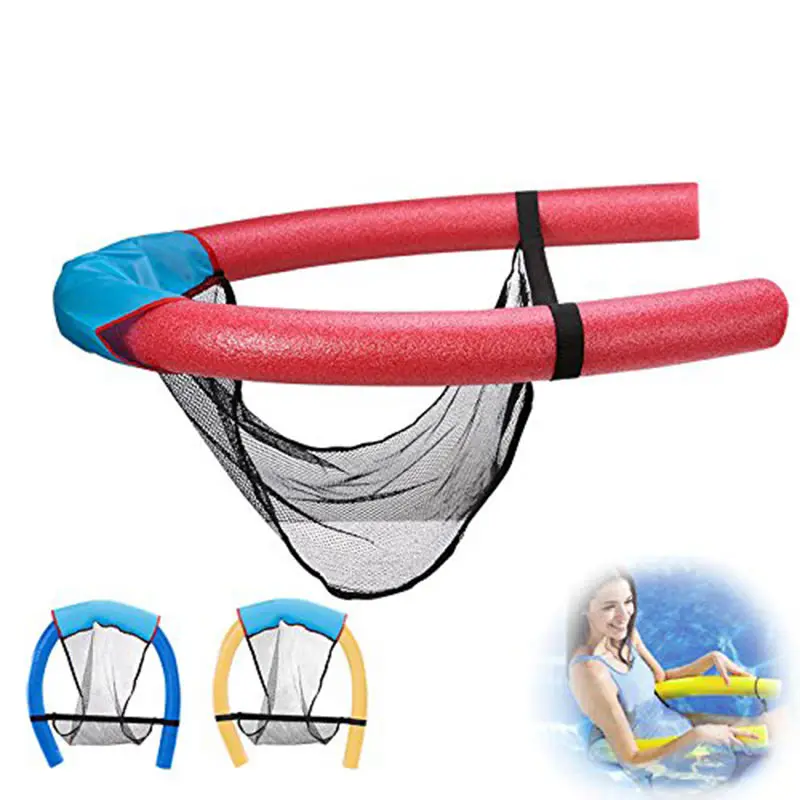 

Portable Water Floating Chair Swimming Pool Seats Stick Super Buoyant Sling Mesh Chair Detachable Bed Buoyancy Foam Stick Chair