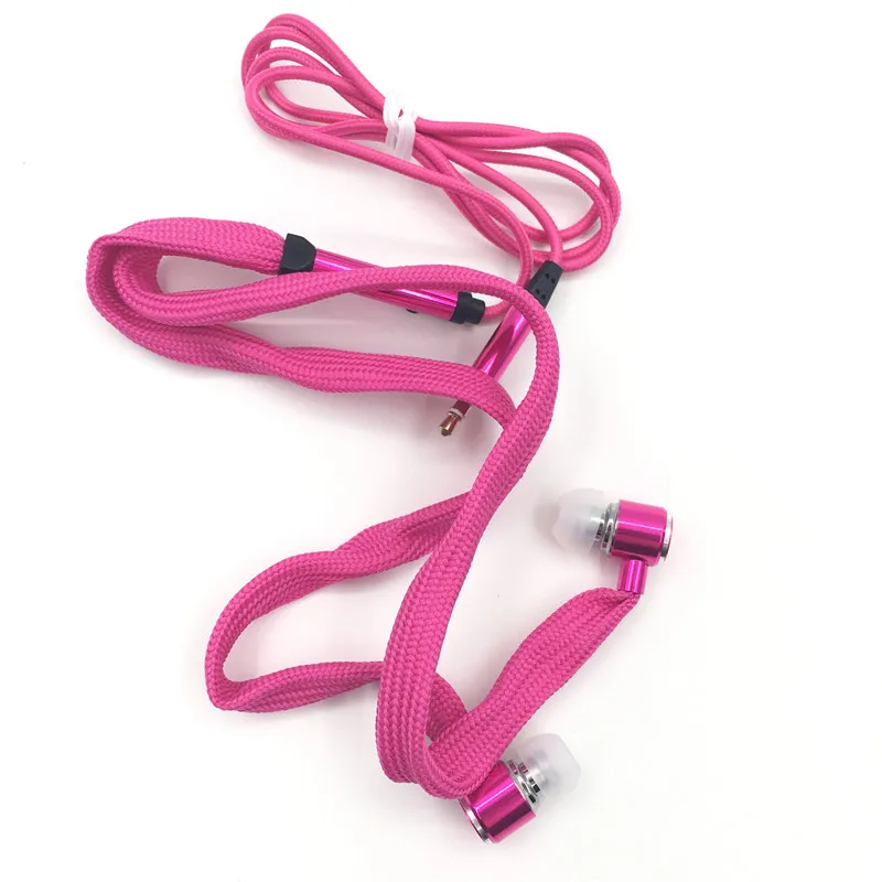 Шнурки наушники супер бас стерео музыка спортивные беговые с микрофоном для