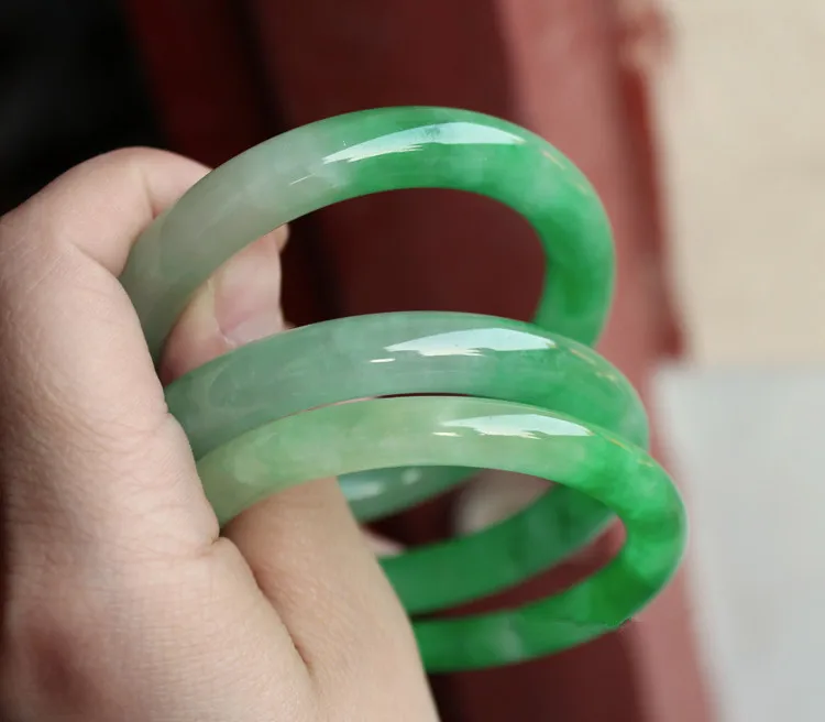 Нефрита бирмы лед виды плавающие зеленый ян нефрит браслет круглый бар|jade bracelets
