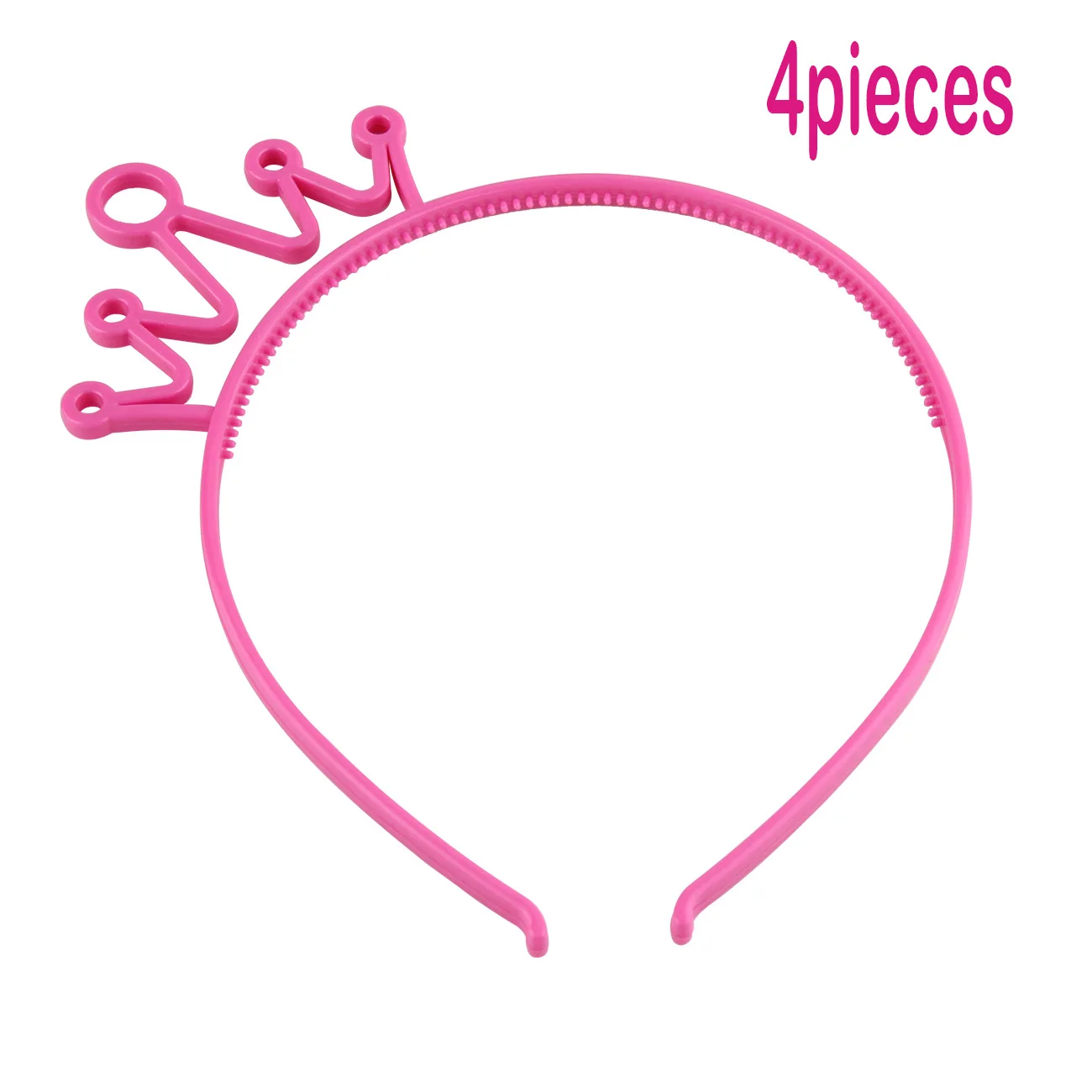 red crown headband 4 шт. Милая пластиковая головная повязка лента для волос для женщин девочек Корона мультфильм тиара аксессуары для волос Головные уборы Вечеринка принадлежности - Цвет: red crown headband