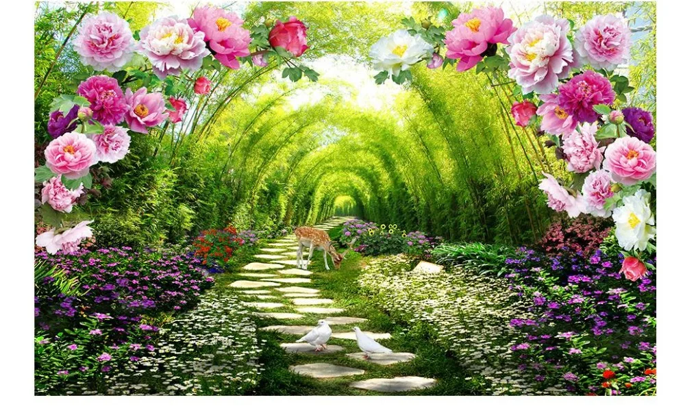 High quality 3d landscape wallpaper for living room bedroom custom bamboo walls | Обустройство дома