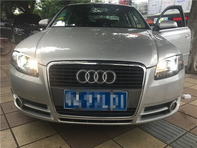 Автомобильный Стайлинг для Audi A4 B7 фары 2005-2008 A4 B7 светодиодный фары DRL Объектив Двойной Луч H7 спрятал bi Xenon объектива