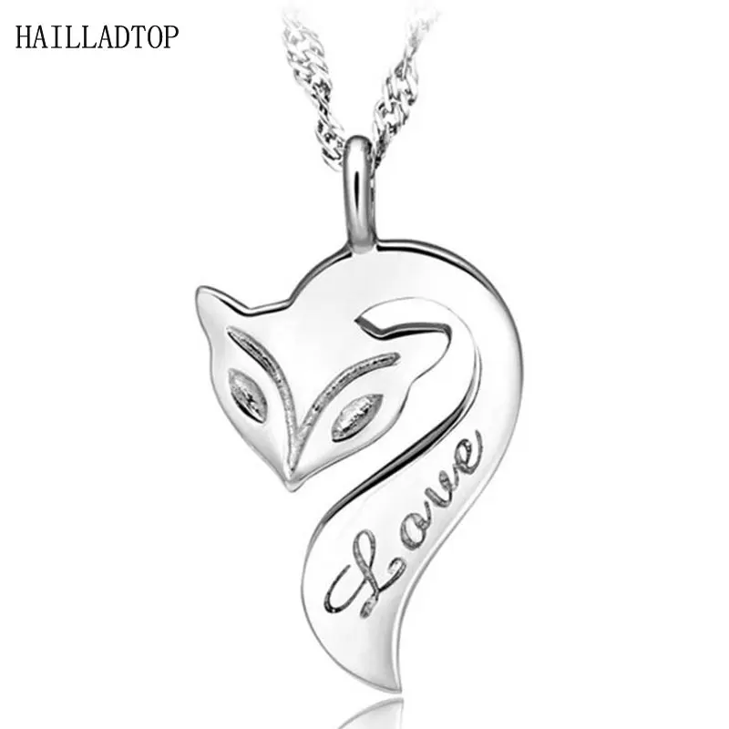 Silver Plated Pendent with Chain Necklace The Female Fox Fire Joker Short Clavicle Jewelry necklaces&amppendants for Women | Украшения и