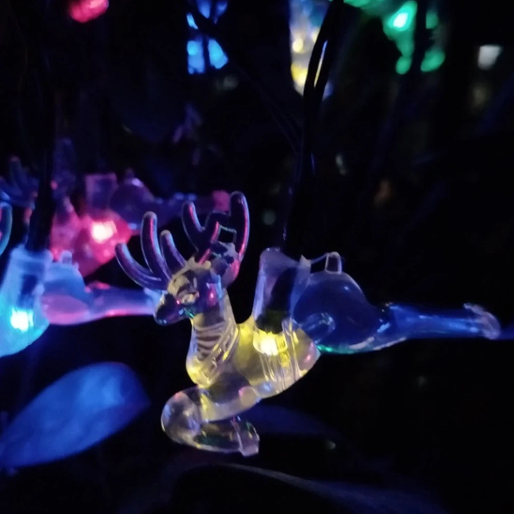 ЭГ LED Рождество Lights Открытый Солнечный строка ligts 20LED 4.8 м Xmas света Белл Фея огни