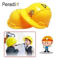 kids yellow simulation safety helmet pretend role play hat toy construction funny gadgets creative kids children safe gift new