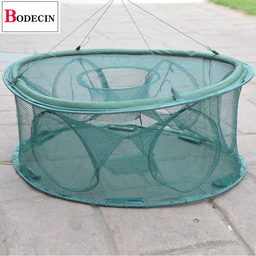 Автоматически 7 отверстий рыболовная сеть Ловца Раков сеточные сети для ловли