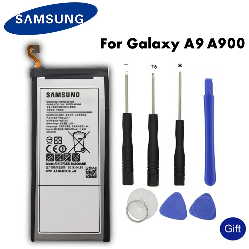 Оригинальный аккумулятор для телефона Samsung Galaxy A9 A900 A9000 4000 Edition EB BA900ABE 2016