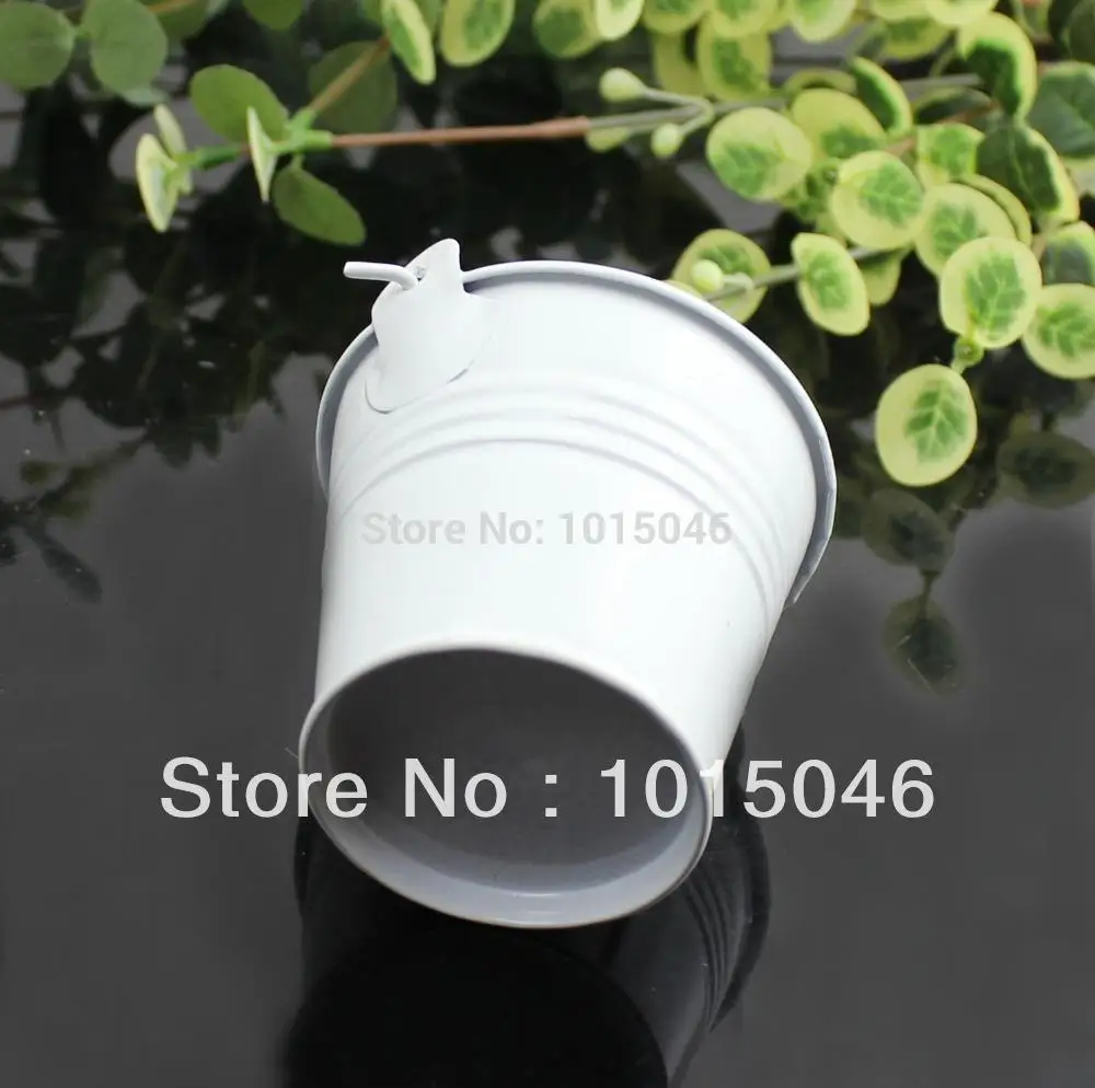 Бесплатная доставка Набор из 10 х Белый жестяная для конфет ведро пользу ведра