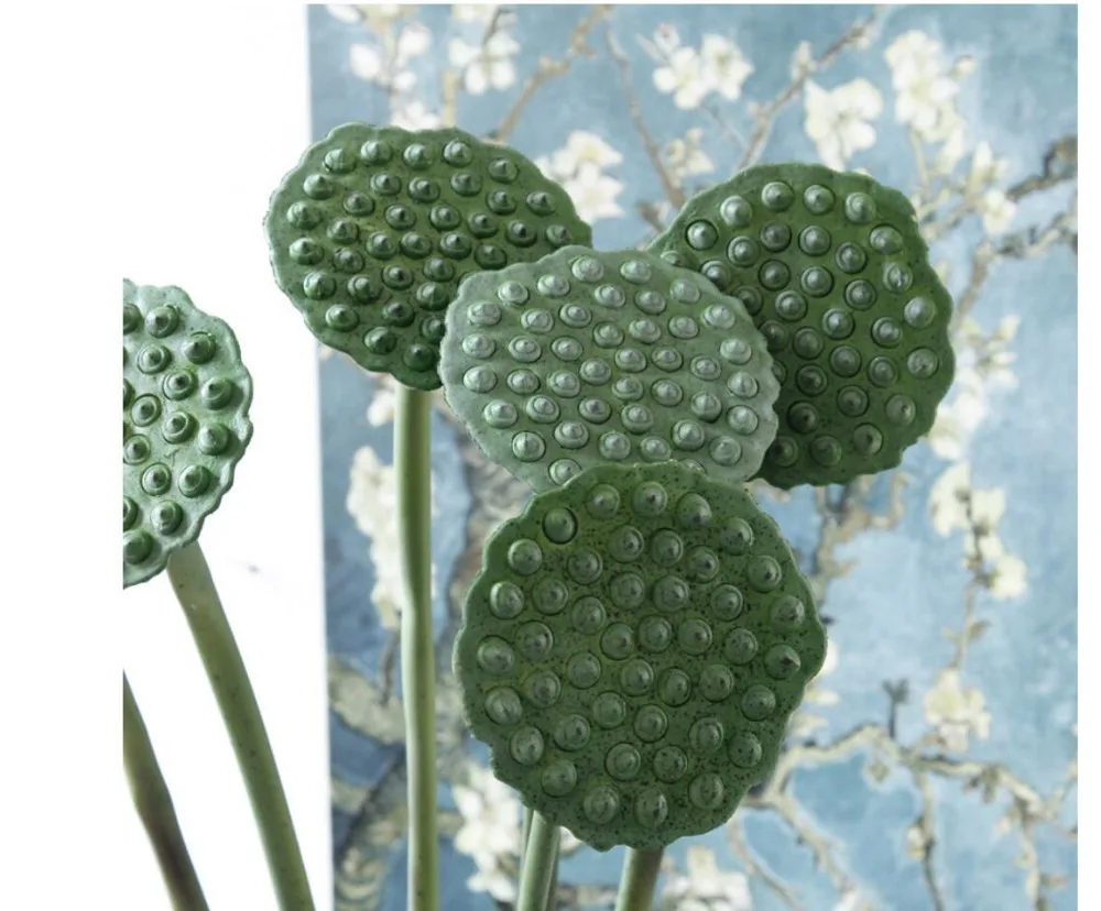 6 шт. Искусственные цветы одной ветви пластиковый цветок лотоса моделирование