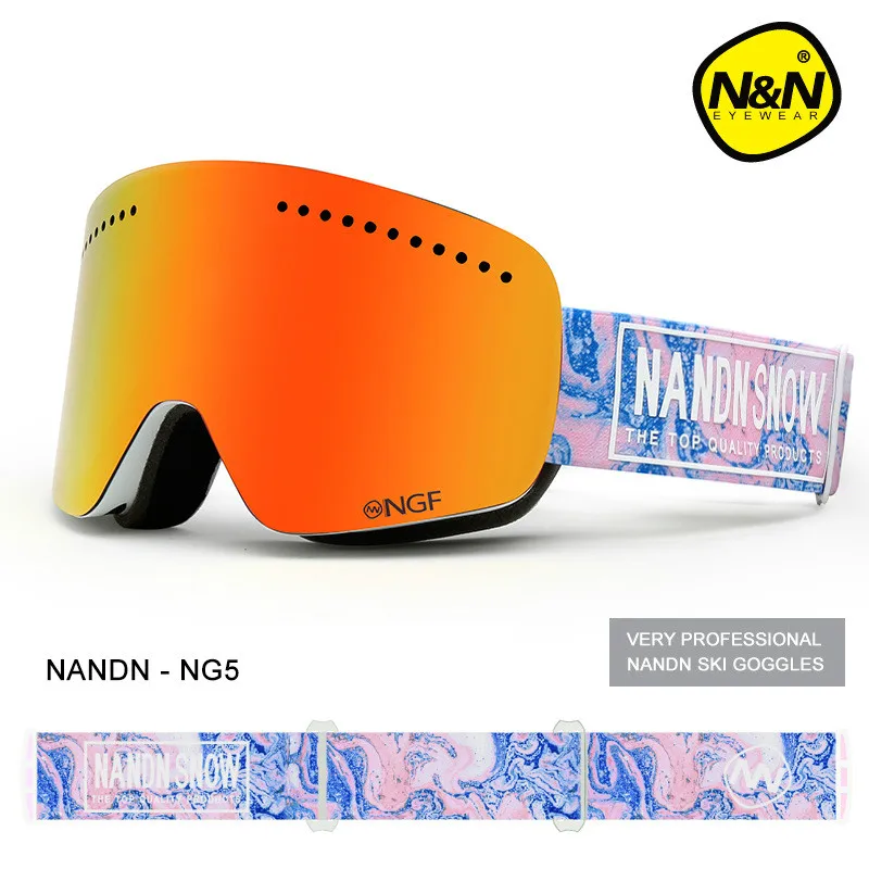 NANDN лыжные очки двойные UV400 Анти-туман большие Лыжные маски очки для мужчин и женщин Снег Сноубординг очки многофункциональные лыжные очки