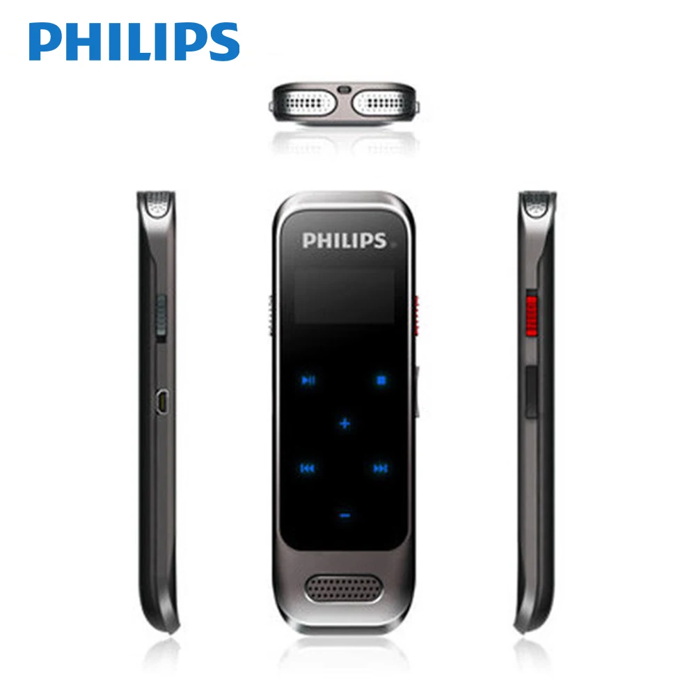 Диктофон PHILIPS для записи звука с usb-кабелем+ беспроводной микрофон+ наушники+ чехол+ кронштейн+ Guider VTR6600