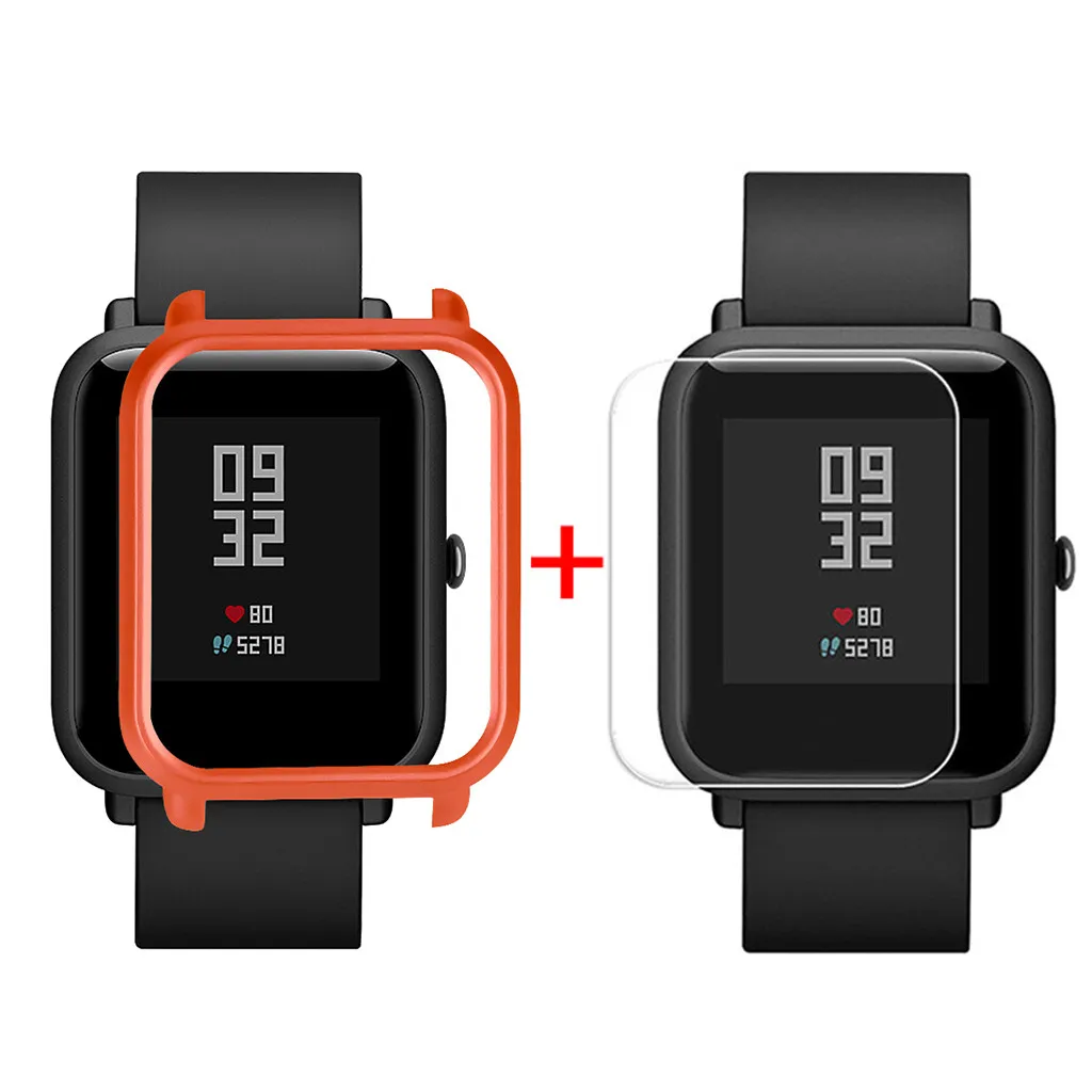 Защитный чехол тонкий Цветной корпус из поликарбоната защитный для Huami Amazfit Bip Younth