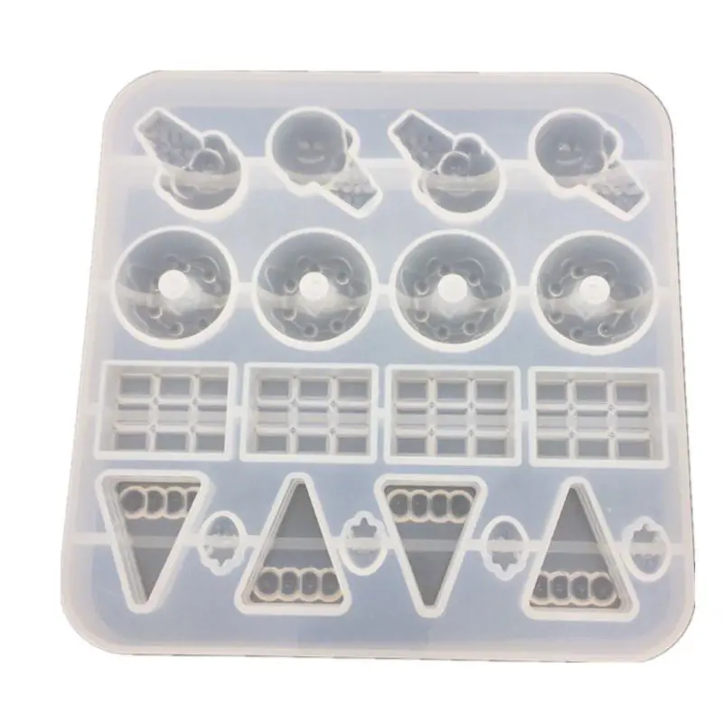 Имитация пищи пончик прессформы смолы литье серьги DIY ювелирных изделий