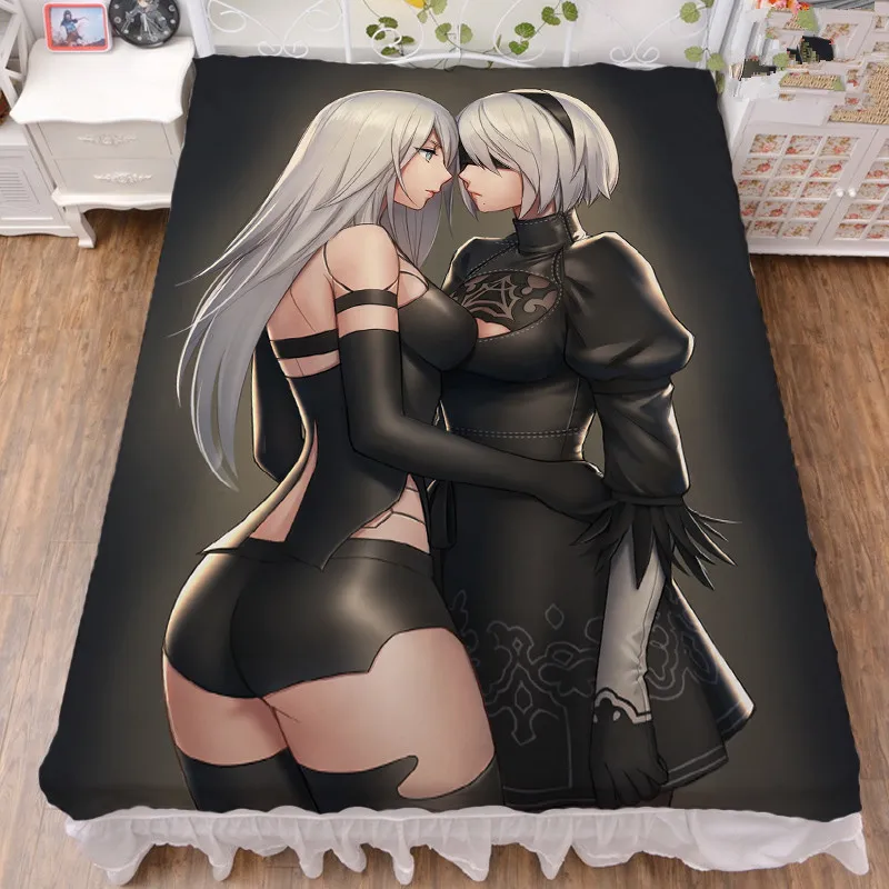 150x200 см японское аниме NieR:Automata YoRHa № 2 Тип B Простыня из молочного волокна и