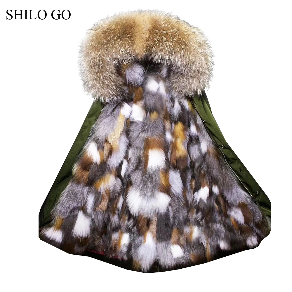 Мужские меховые парки SHILO GO 5XL Зимняя мода Rea Лисий мех свободный воротник из меха