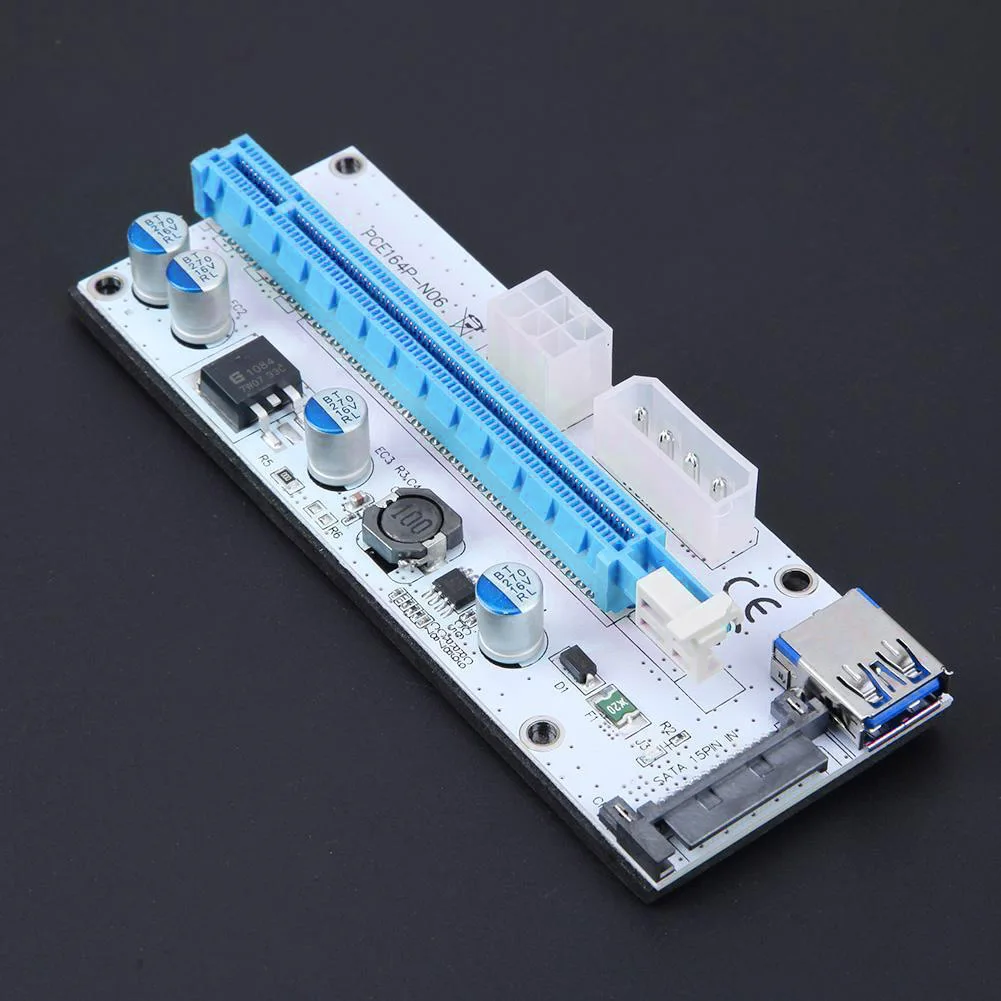 Горячая продажа 1 шт./6 шт./12 шт. PCI E Riser VER 008S Express 1X к 16X USB 3 0 Графический кабель