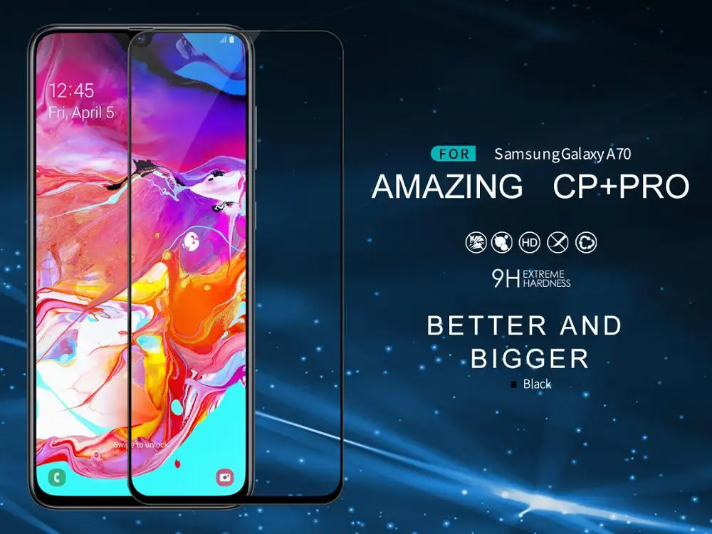 Nillkin CP + Pro 2.5D полное покрытие Закаленное стекло пленка для Samsung Galaxy A70