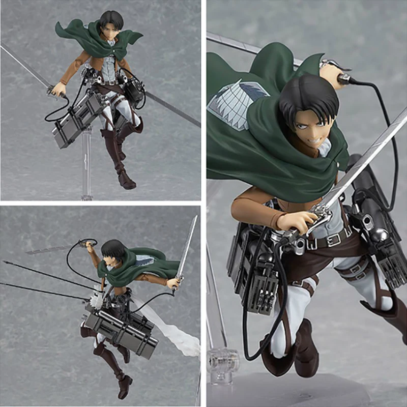 Аниме атака на Титанов фигурки Эрен Микаса Аккерман Леви риваиль Figma 203 207 213 куклы ПВХ фигурка коллекционная игрушка