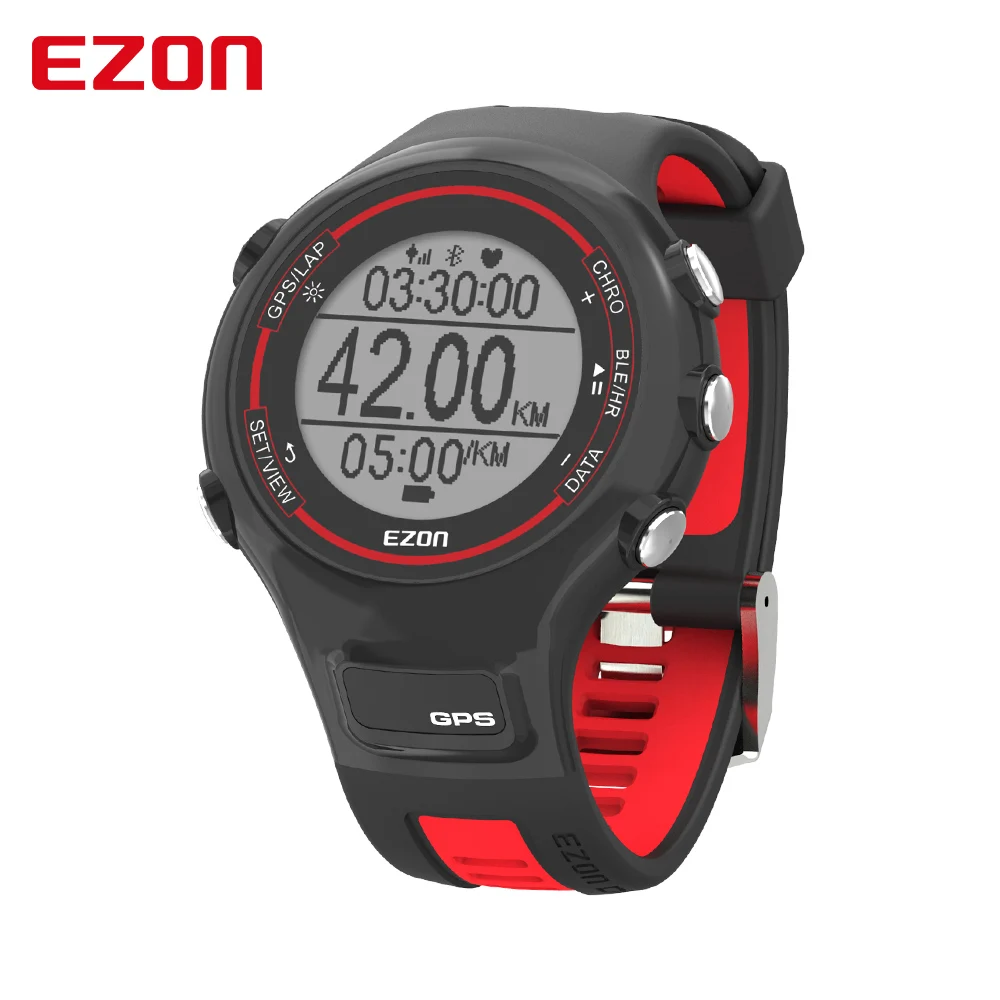 EZON T907 мужские уличные спортивные gps Цифровые часы с монитором сердечного ритма хронограф водонепроницаемые Bluetooth умные часы - Цвет: T907-HRB12