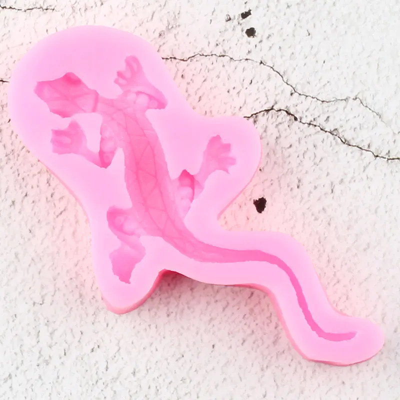 Lizard Gecko Silicone Molds DIY Baking Cupcake Topper Fondant Cake Decorating Tools Polymer Clay Candy Chocolate Gumpaste Moulds