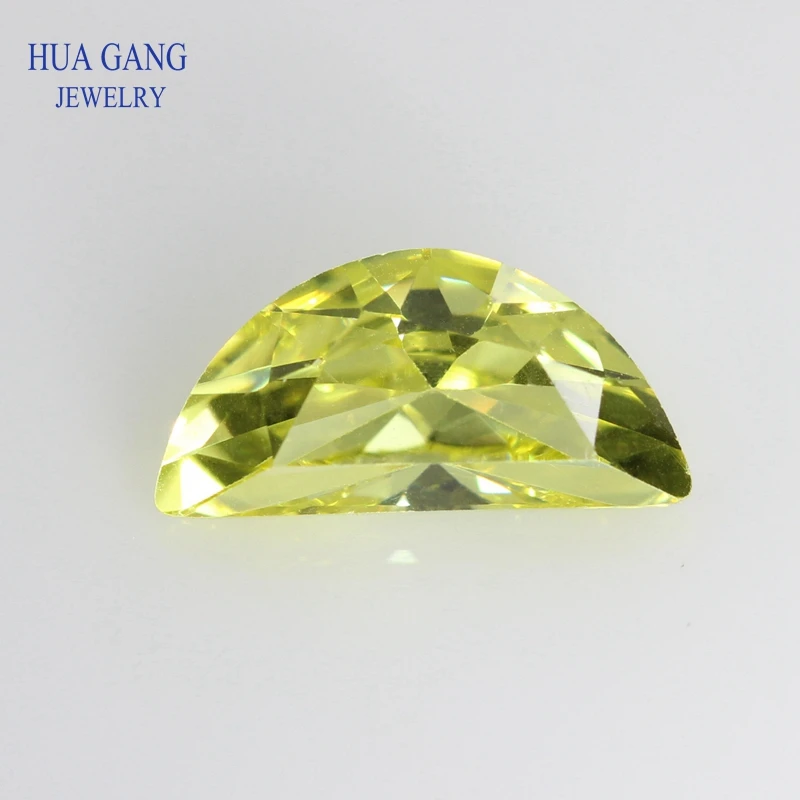 

Olive Yellow Moon Shape Cubic Zirconia Brilliant Cut Loose CZ Stone Synthetic Gems Beads For Jewelry 3x5~6x12mm Free Shipping