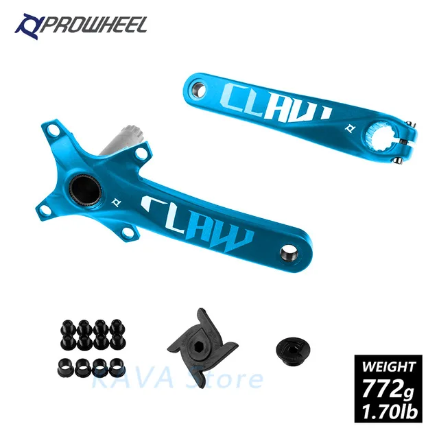 Blue 170mm Велосипедная кривошипная Звездочка MTB 104BCD шатун для горного велосипеда алюминиевый сплав 170/175 мм кривошипная Звездочка Нижний Кронштейн запчасти - Цвет: Blue 170mm