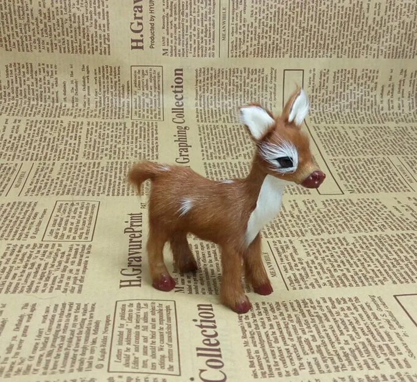 Маленькая креативная имитация оленя Сика маленькая милая кукла подарок около 8x4x9