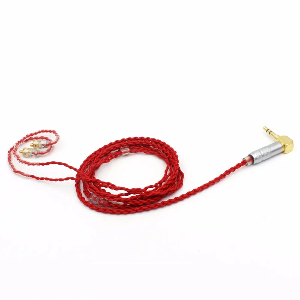 Кабель для наушников haldate красный на заказ 4 ядра MMCX кабель Shure SE846 SE535 SE315 SE215