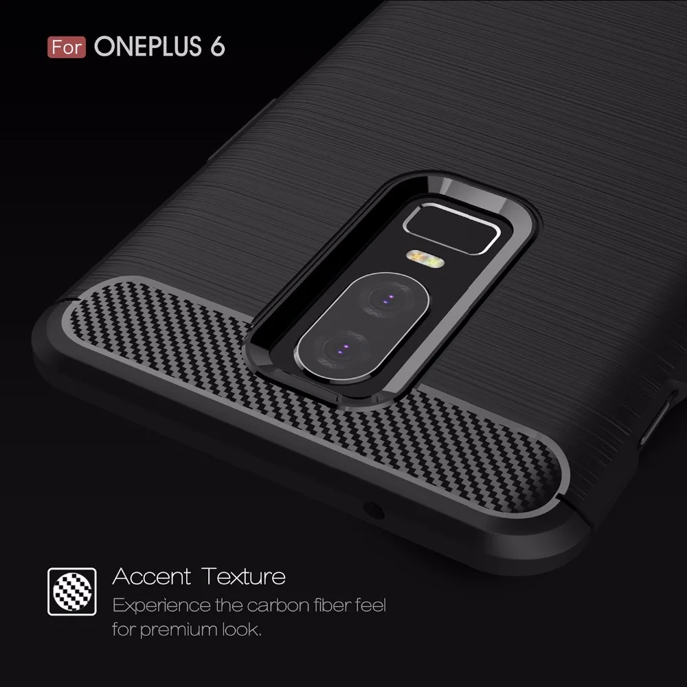 Для Oneplus 6 Чехол Роскошные Матовый Броня Мягкие TPU Встроенная задняя крышка для