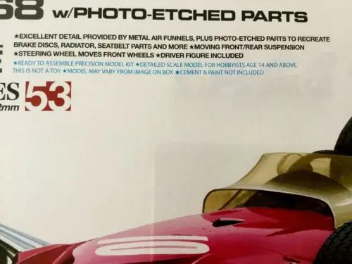 TAMIYA 12053 1/12 F1 команда LOTUS тип 49B 1968 Вт/фото ETCH запчасти модель F/S rc игрушка|Детали и
