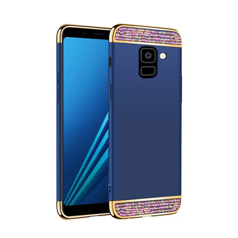 Чехол со стразами для Samsung Galaxy J6 Plus S8 S9 J4 + A7 A9 2018 твердый силиконовый чехол Note 9 8