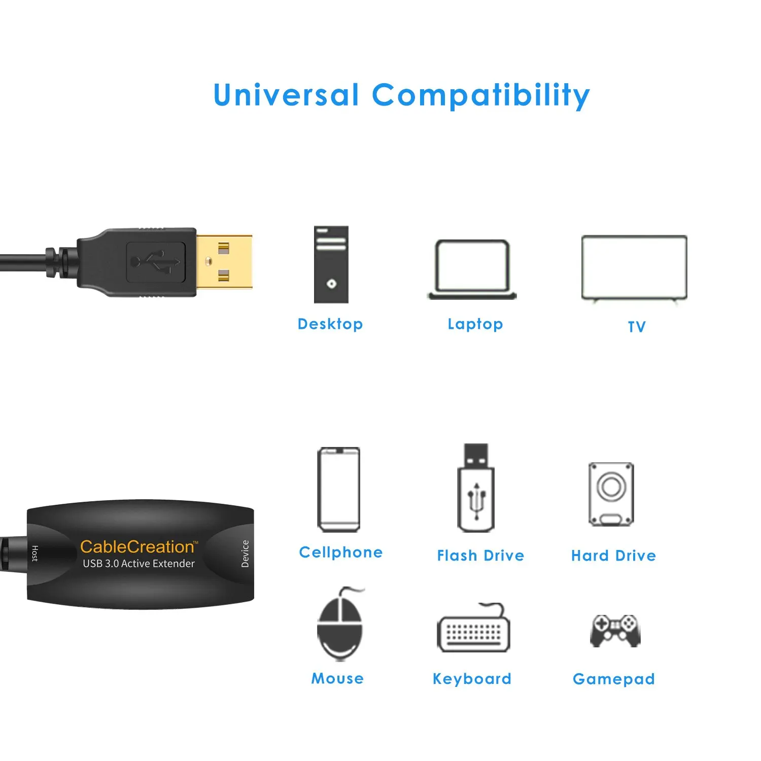 Суперскоростной активный Удлинительный Кабель USB 3 0 удлинитель ретрансляционный