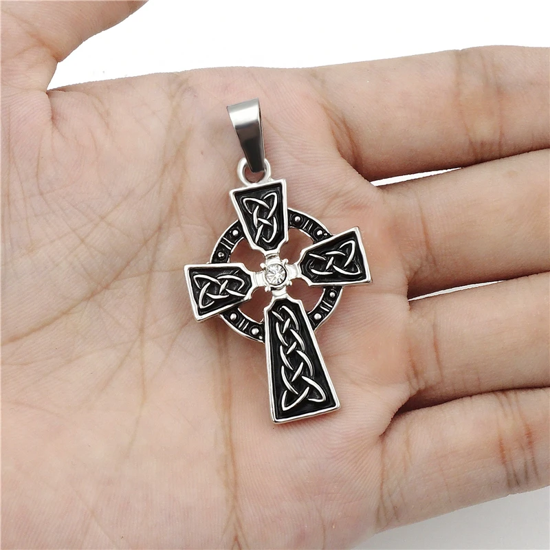 Кулон в кельтском стиле с цирконом 24 дюйма|pewter pendant|f pendantceltic knot |