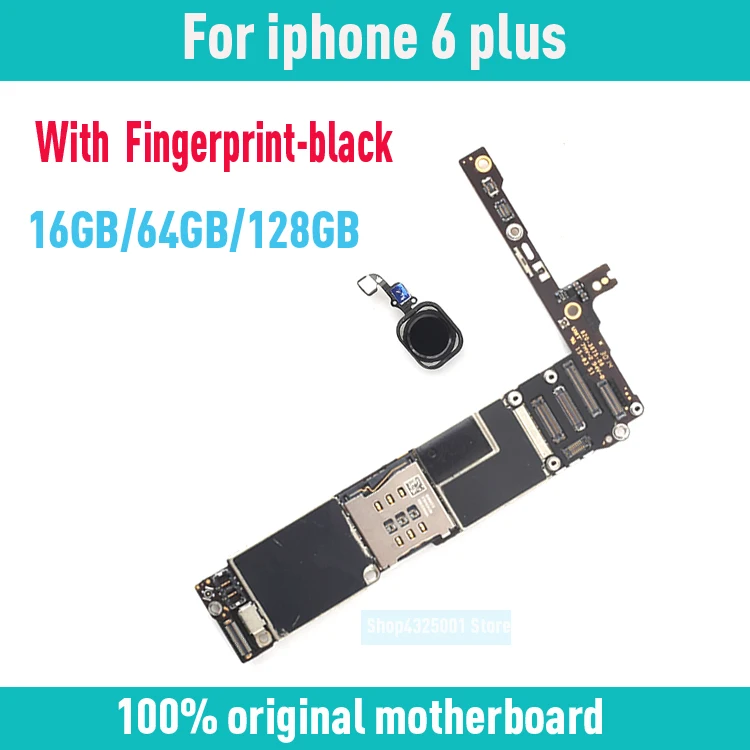 Материнская плата для iphone 6 plus основная 16 Гб/64 Гб/128 ГБ с Touch ID оригинальная