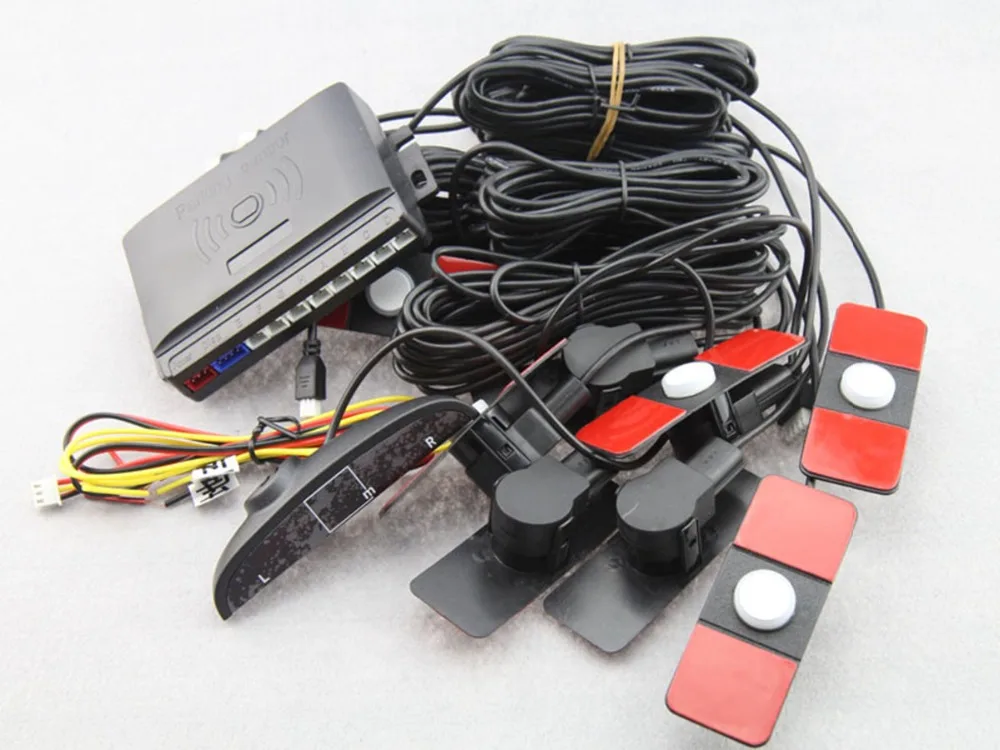 Плоские парковочные датчики для автомобилей Парктроник датчик 8 заднего хода 4 +