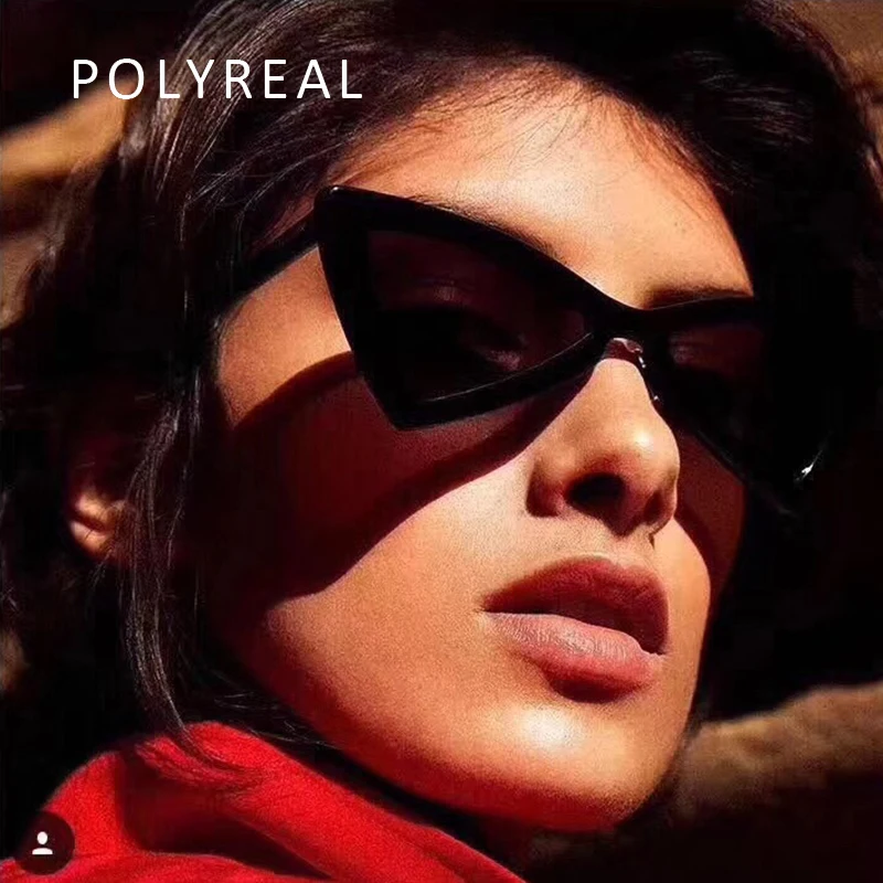 POLYREAL 2018 Новый кошачий глаз солнцезащитные очки модные женские туфли брендовые