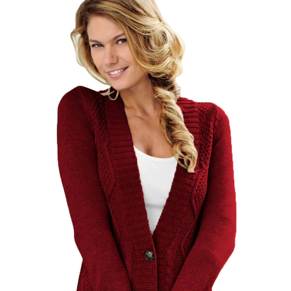 warm 2019 Autumn Winter Fashion Women Long Sleeve loose knitting cardigan sweater Knitted Female Cardigan pull femme coat |