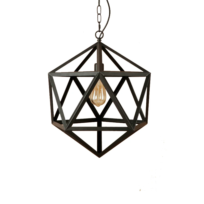 Винтажная металлическая клетка светодиодная Подвесная лампа для гостиничного