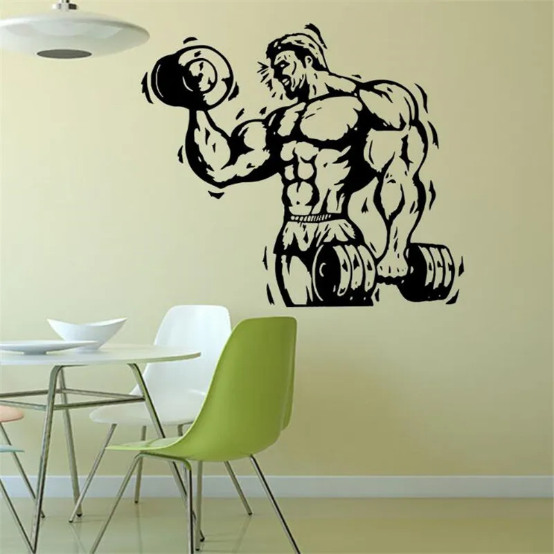 IDFIAF настенные наклейки на тему спорта для тренажерного зала мускулистый человек