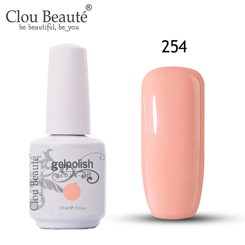 254 Гель-лак для ногтей Clou Beaute, 15 мл, 40 цветов, СВЕТОДИОДНЫЙ УФ-Гель-лак для ногтей, полуперманентный впитывающий гель, лак, эмаль, УФ-Гель-лак - Цвет: 254